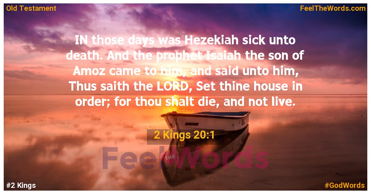 2 Kings 20:1