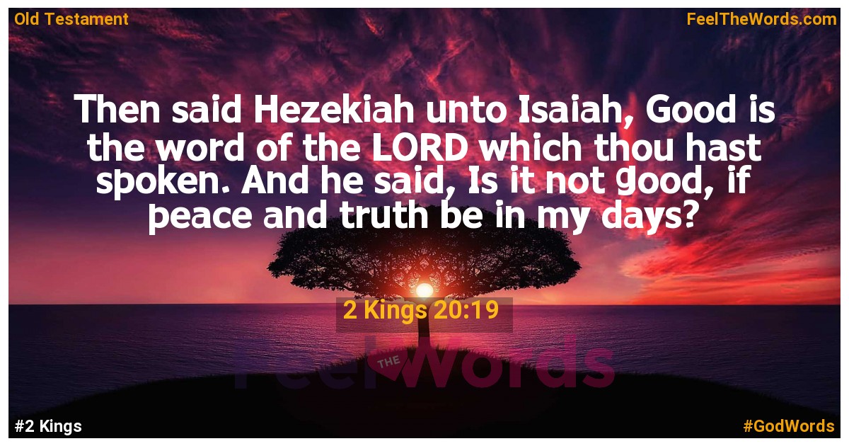 2 Kings 20:19