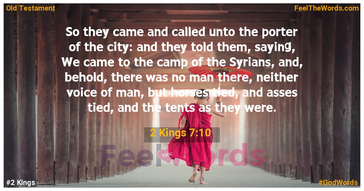 2 Kings 7:10