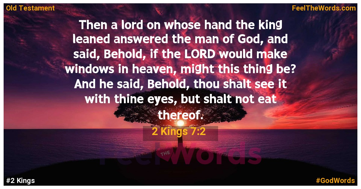 2 Kings 7:2