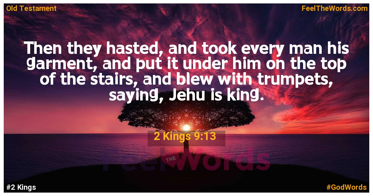 2 Kings 9:13