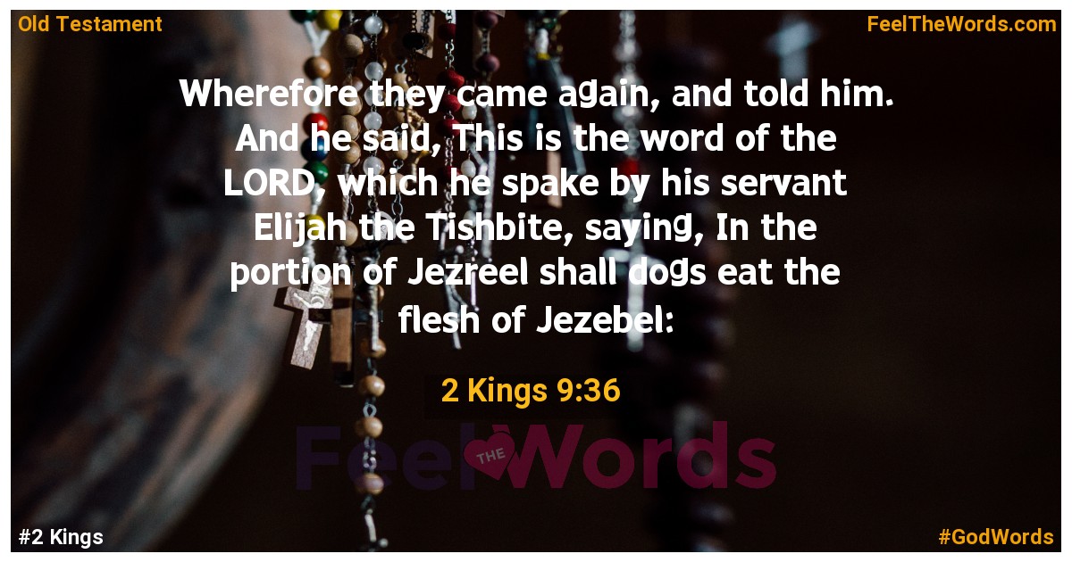 2 Kings 9:36