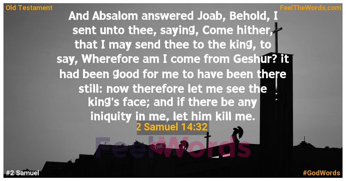 2 Samuel 14:32
