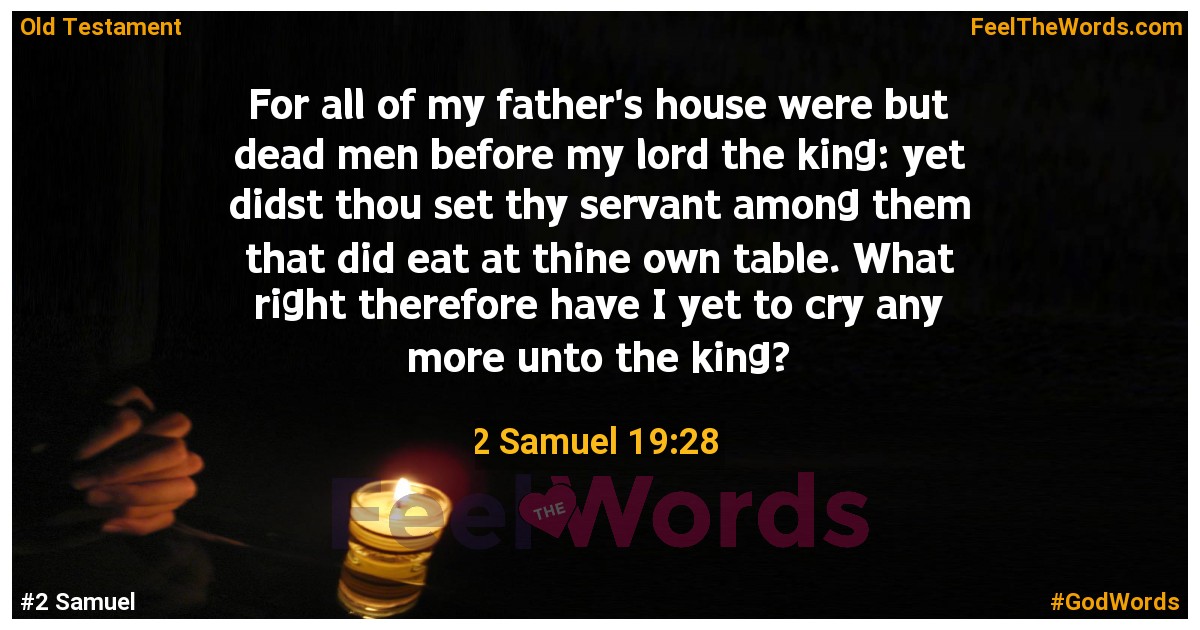 2 Samuel 19:28