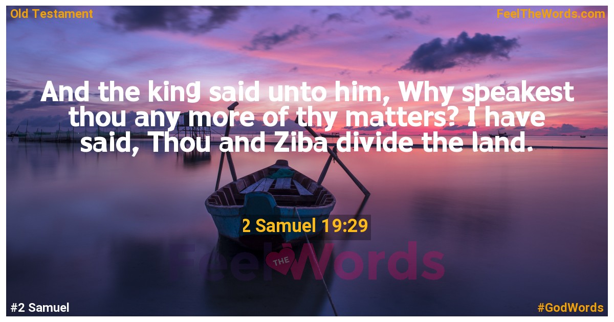 2 Samuel 19:29