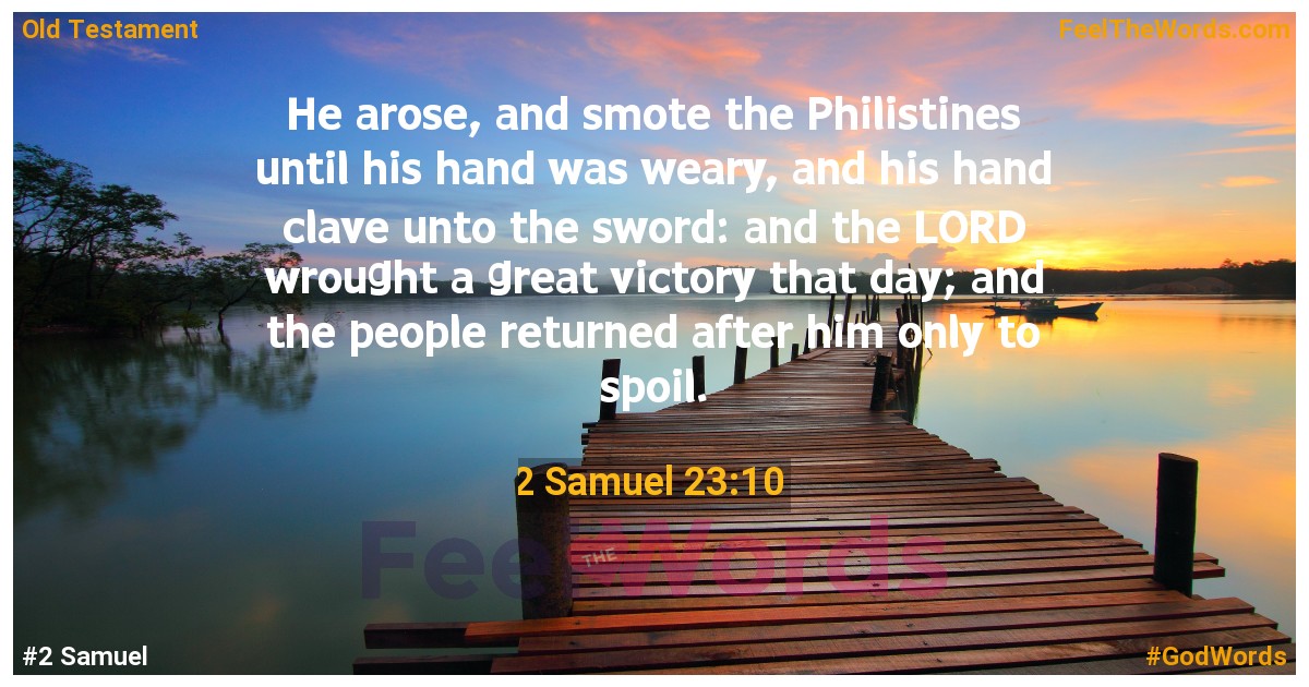 2 Samuel 23:10
