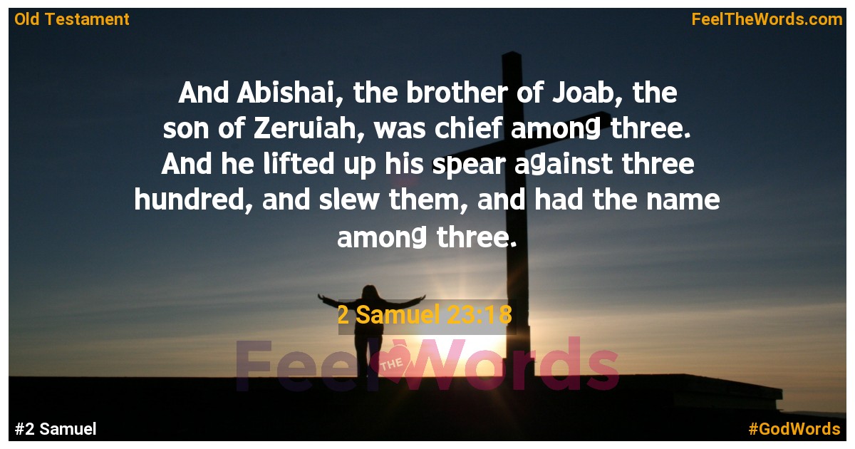 2 Samuel 23:18