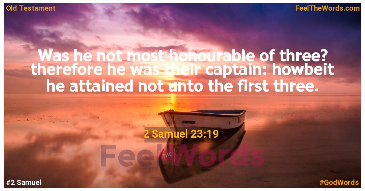 2 Samuel 23:19