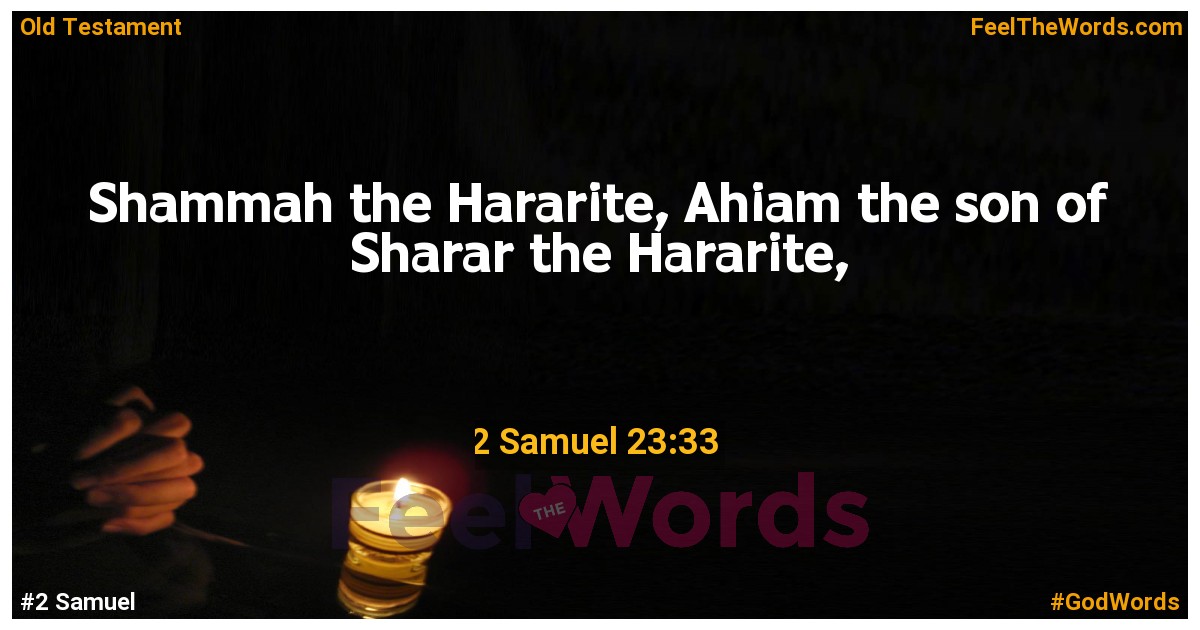 2 Samuel 23:33