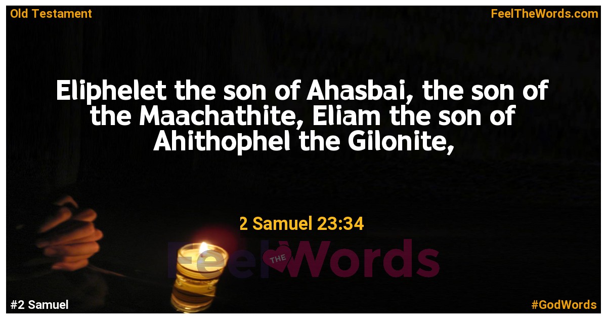 2 Samuel 23:34