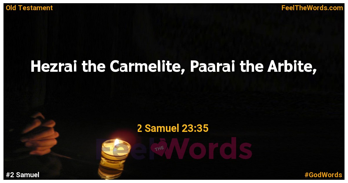 2 Samuel 23:35
