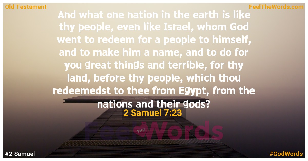 2 Samuel 7:23