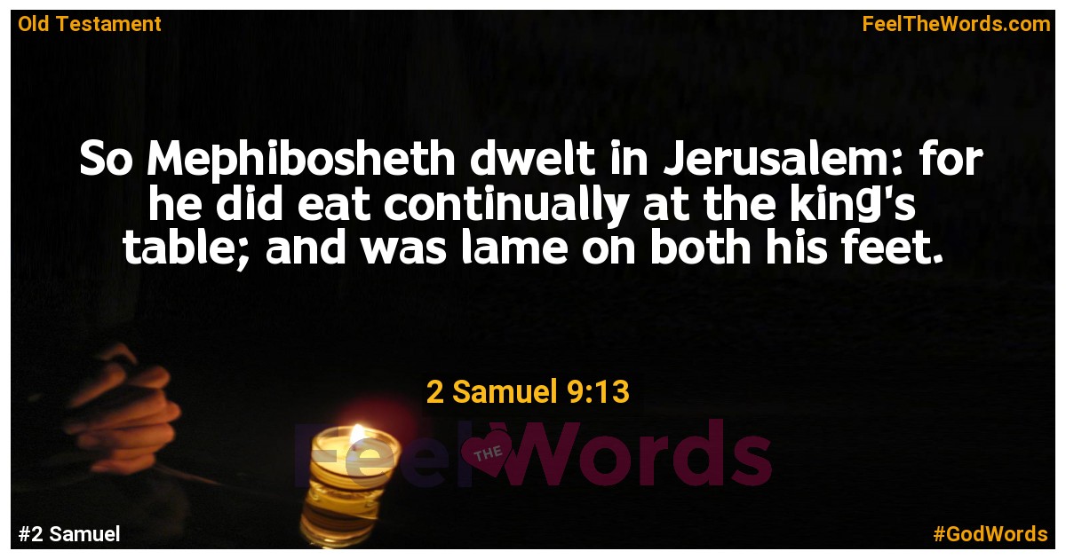2 Samuel 9:13