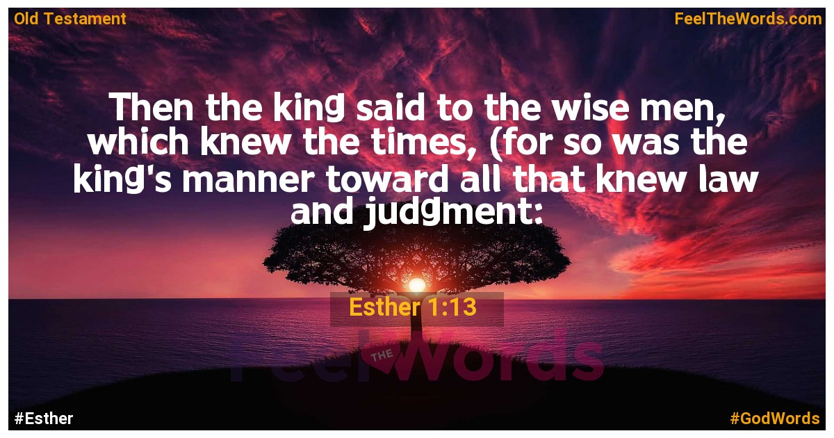 Esther 1:13