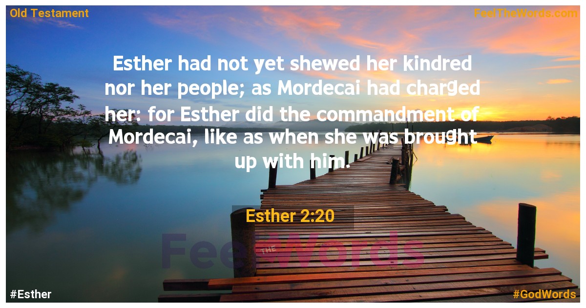 Esther 2:20