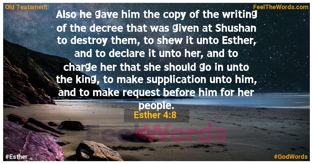 Esther 4:8