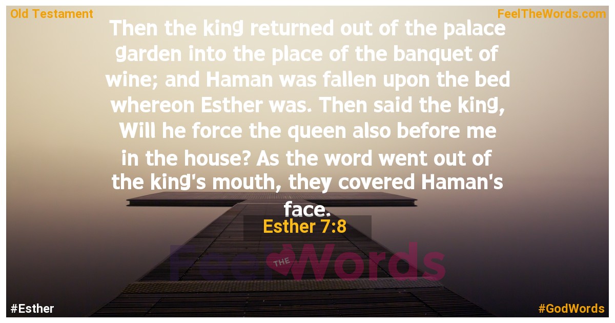Esther 7:8