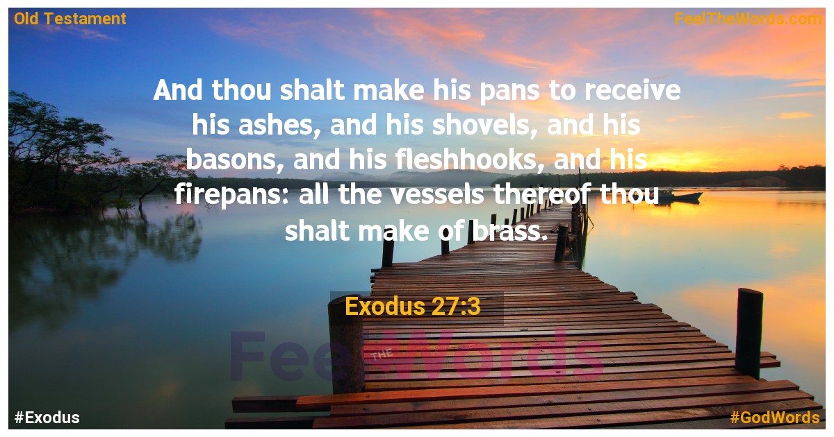 Exodus 27:3