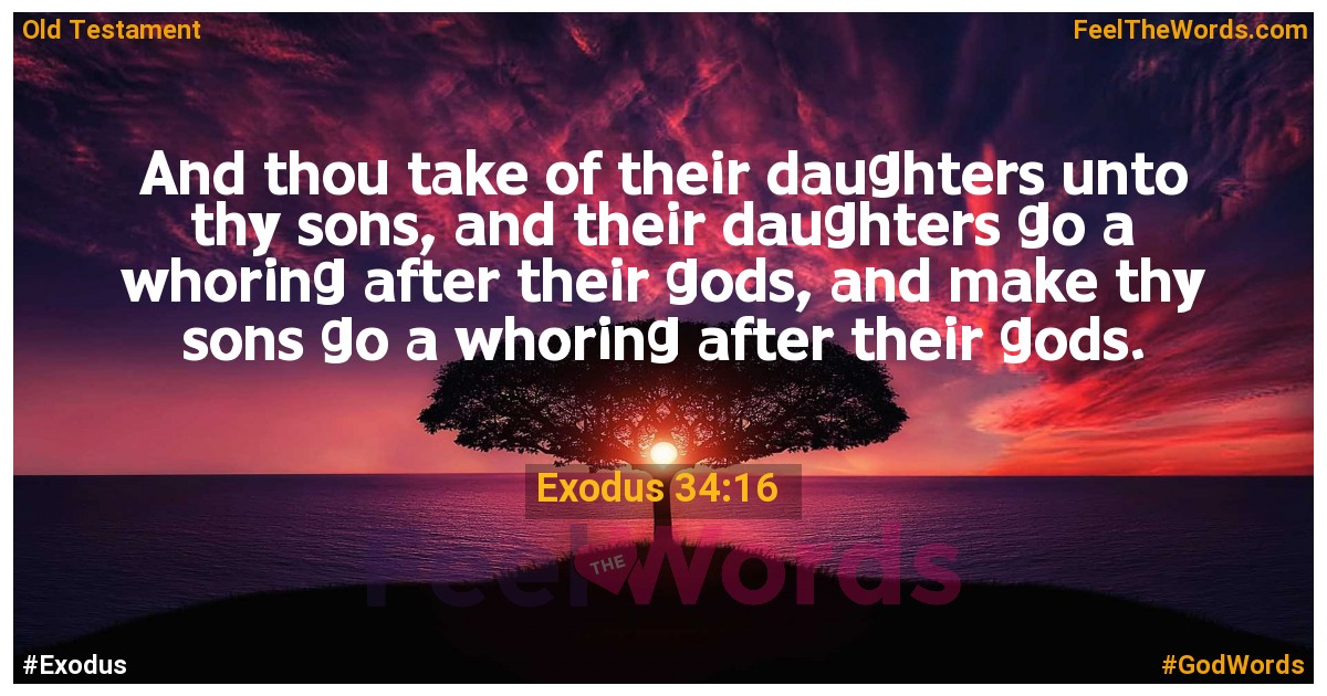 Exodus 34:16