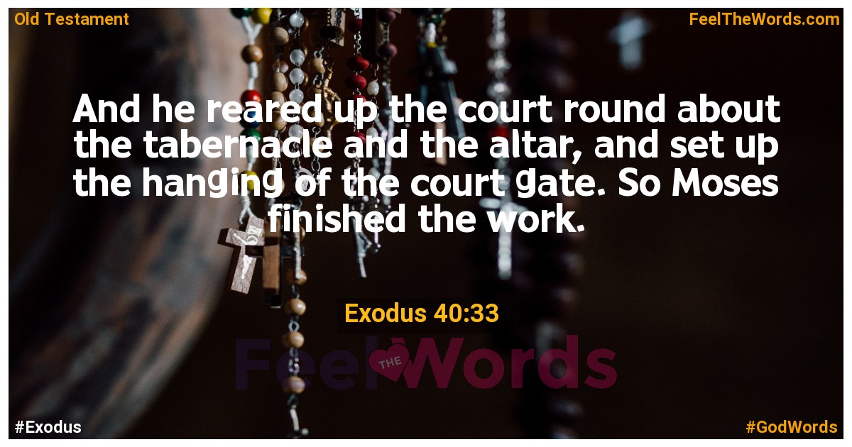 Exodus 40:33