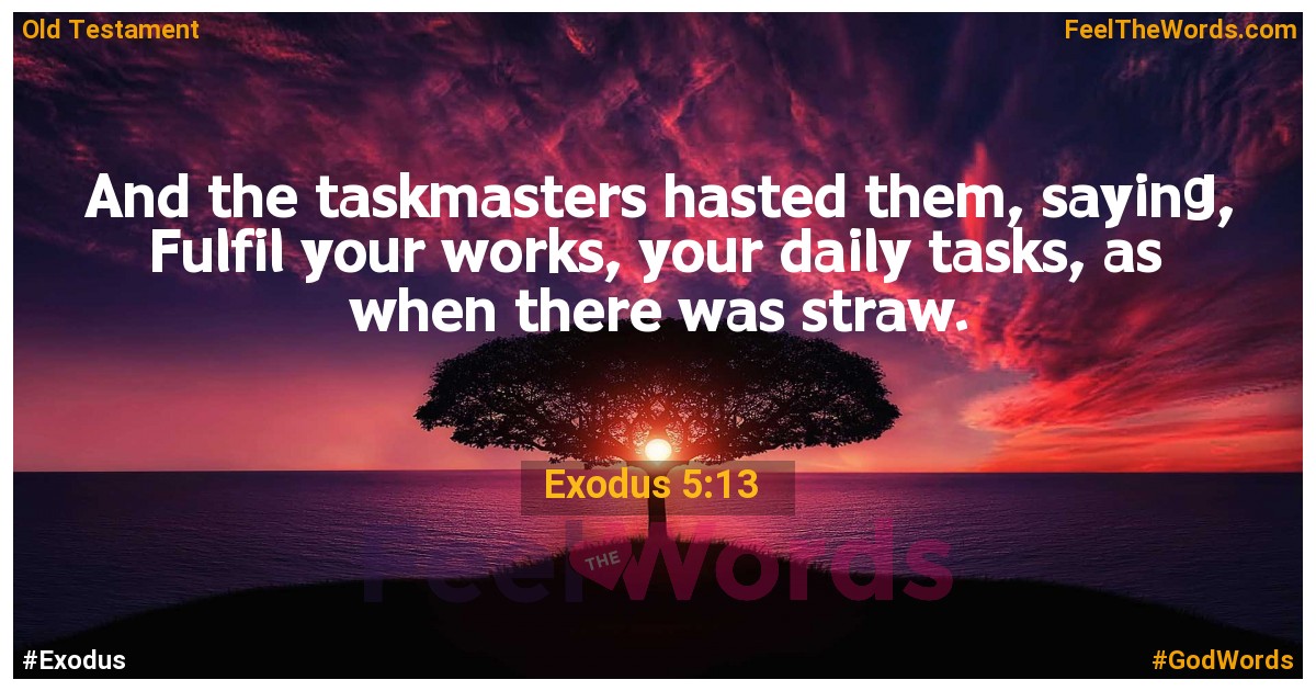 Exodus 5:13