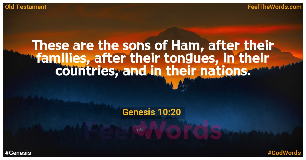 Genesis 10:20