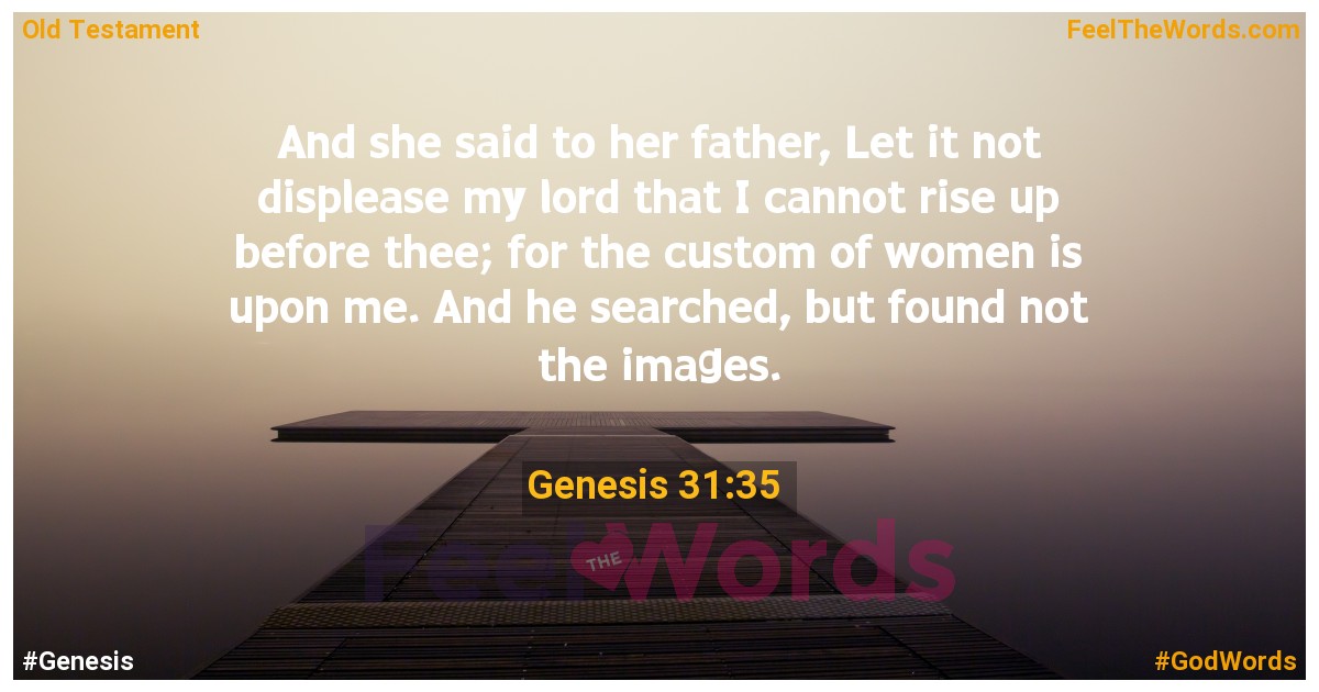 Genesis 31:35