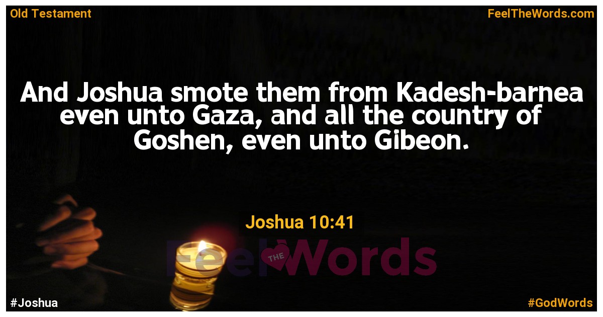 Joshua 10:41