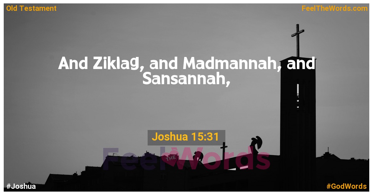Joshua 15:31