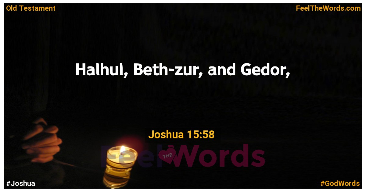 Joshua 15:58