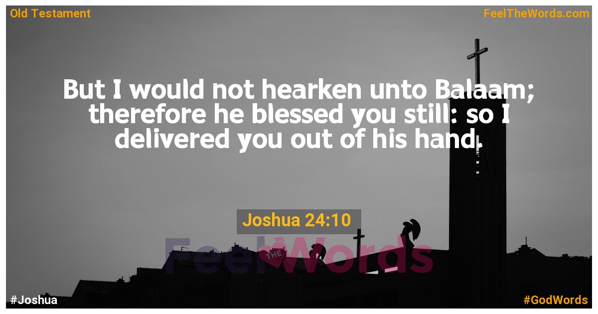 Joshua 24:10