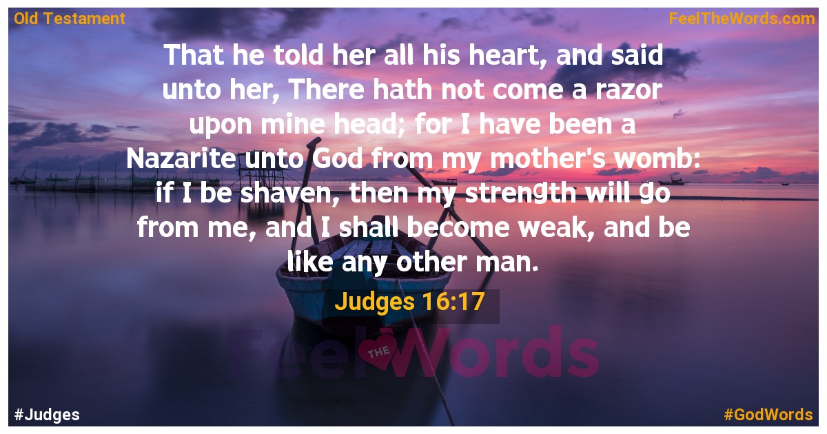 Judges 16:17