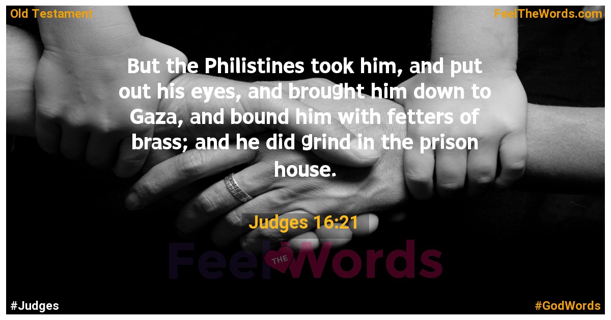 Judges 16:21