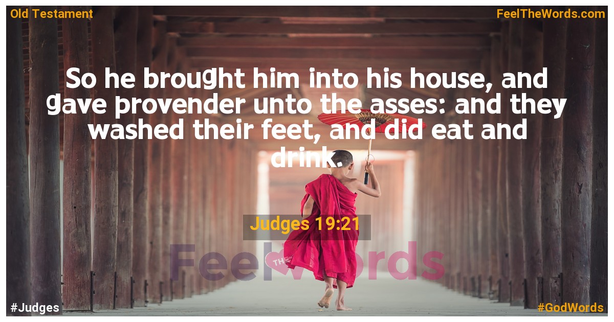 Judges 19:21