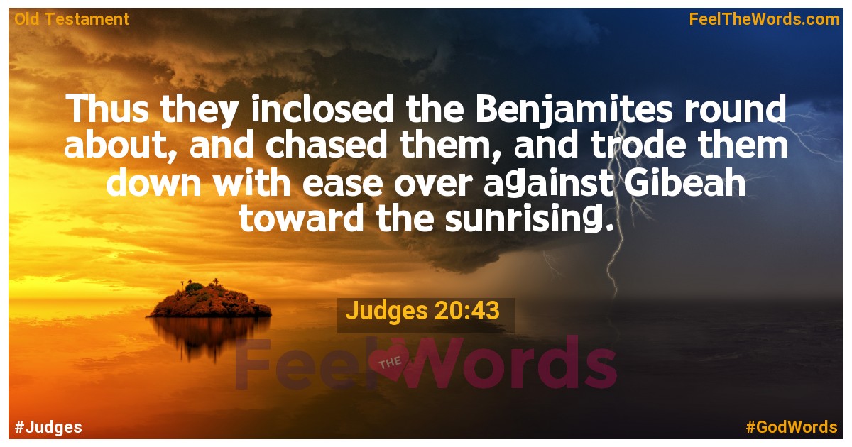 Judges 20:43