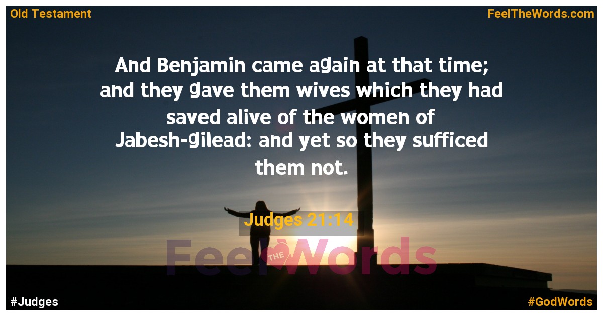 Judges 21:14