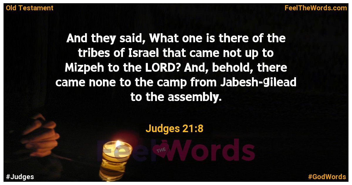 Judges 21:8