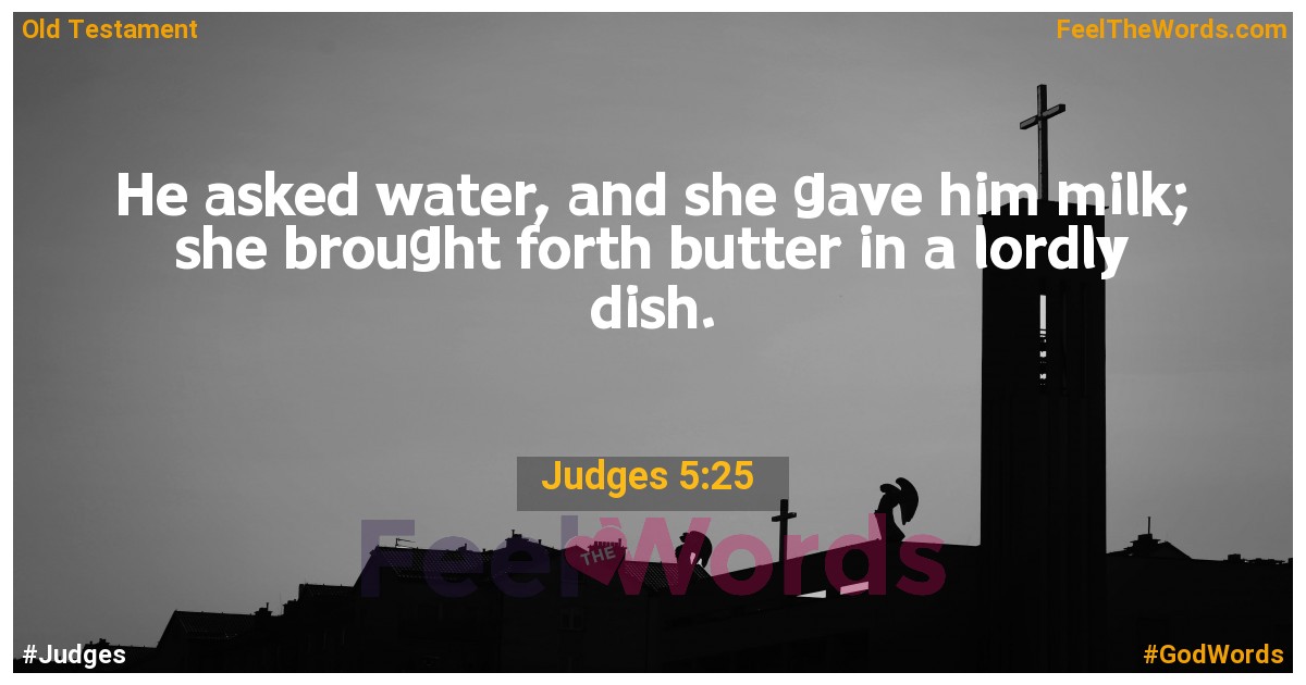 Judges 5:25