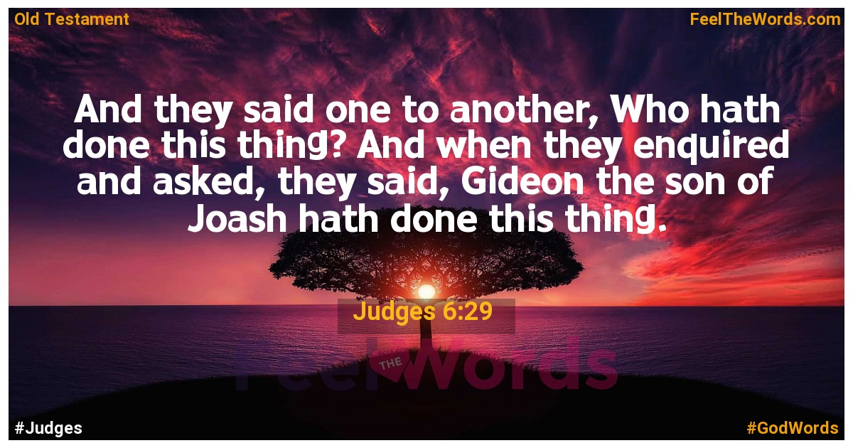 Judges 6:29