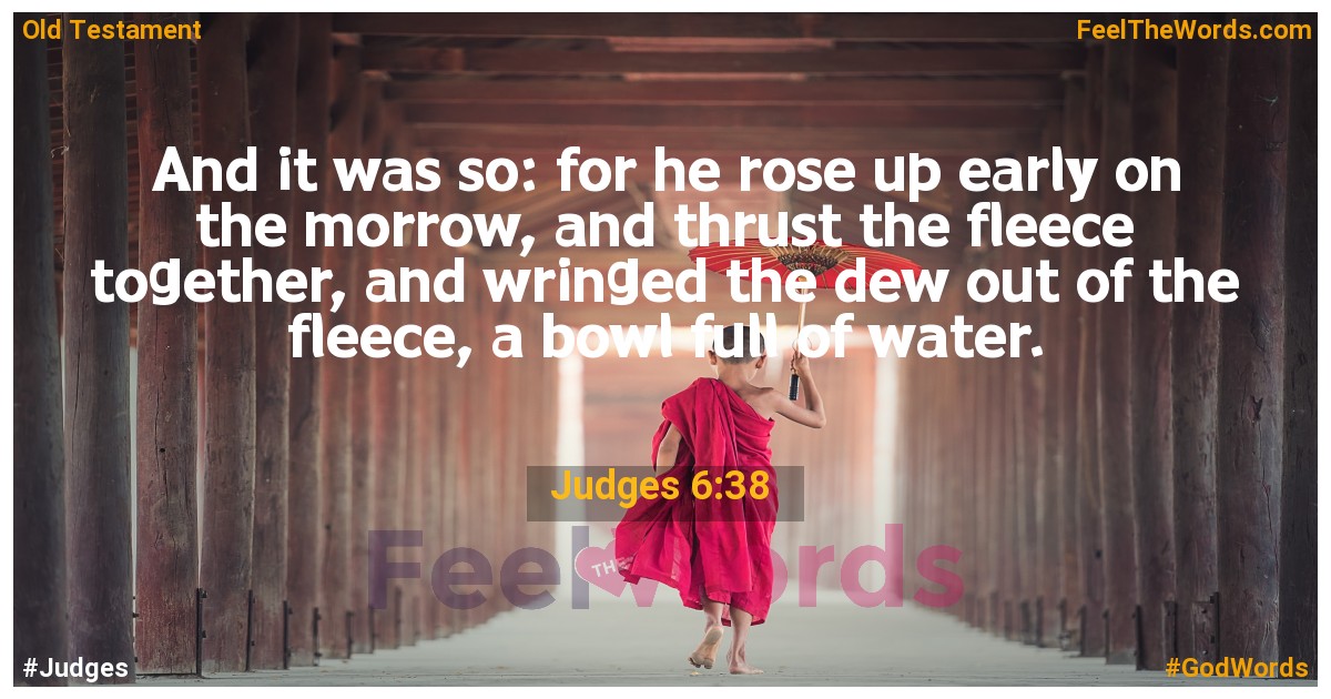 Judges 6:38