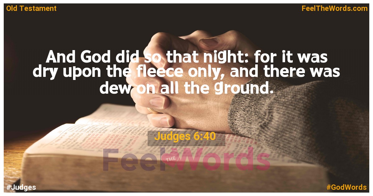 Judges 6:40