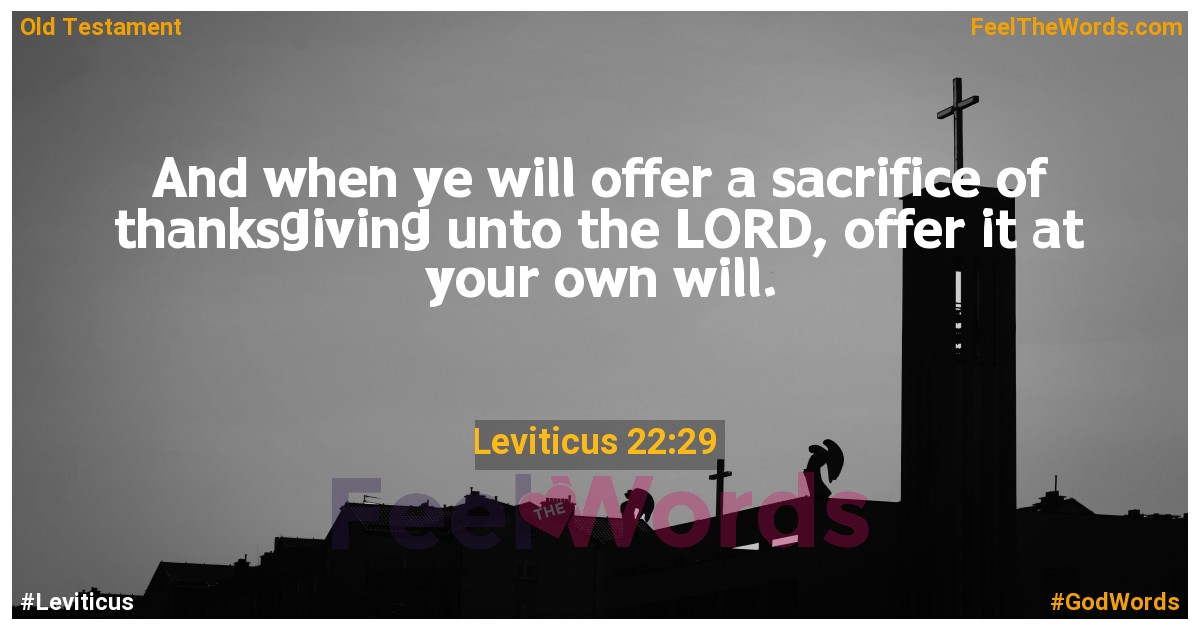 Leviticus 22:29