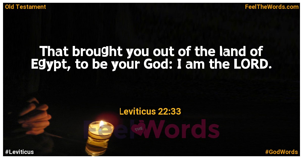 Leviticus 22:33