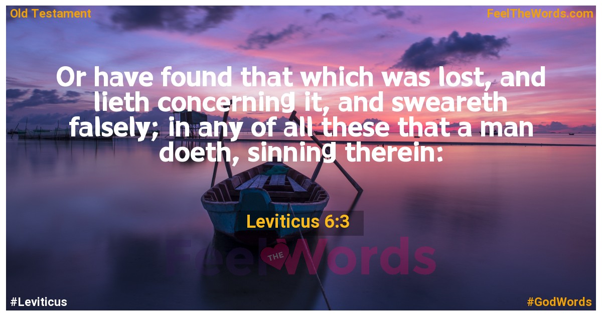 Leviticus 6:3