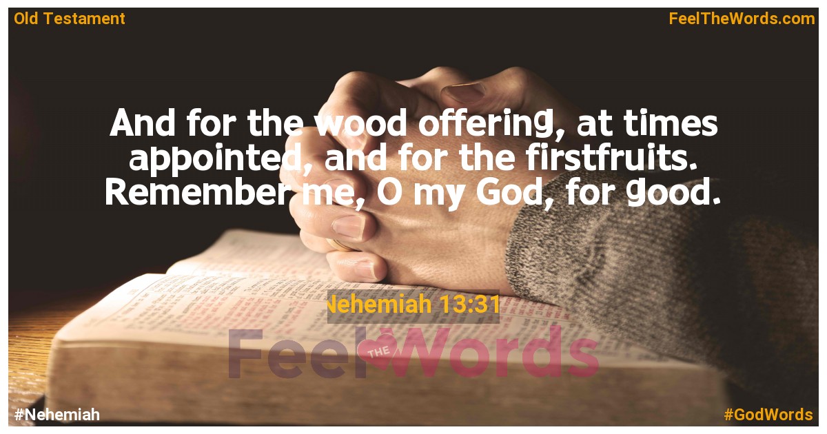Nehemiah 13:31