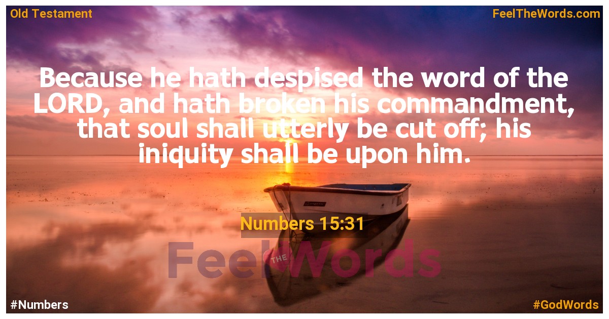 Numbers 15:31