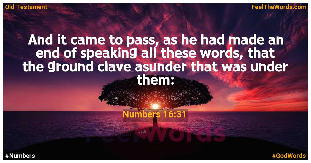 Numbers 16:31