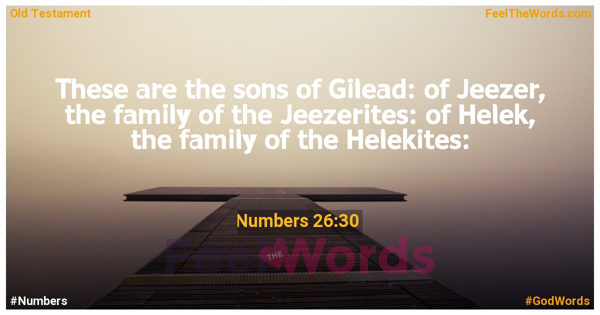 Numbers 26:30