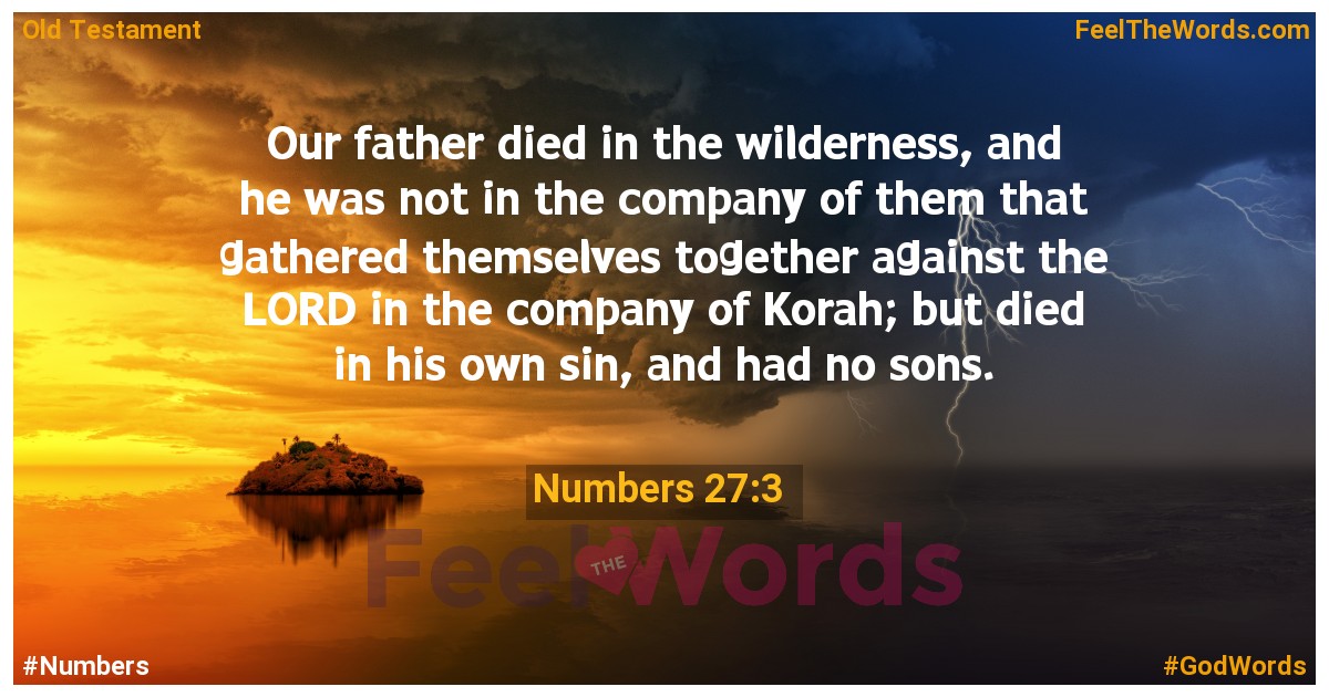 Numbers 27:3