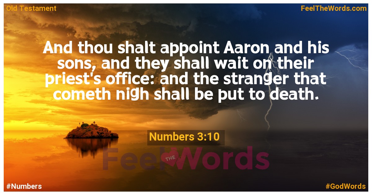 Numbers 3:10